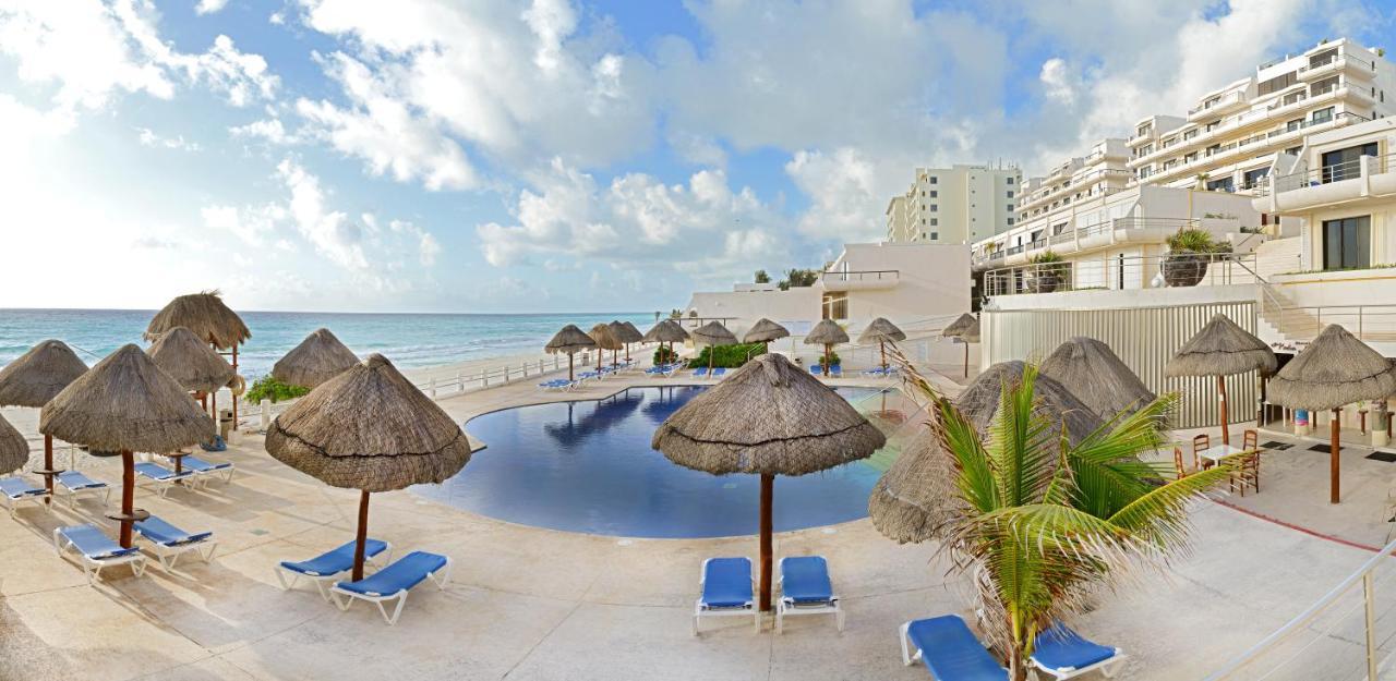 Ferienwohnung Cozy Ocean Front Penthouse At Marlin Beach Cancún Exterior foto